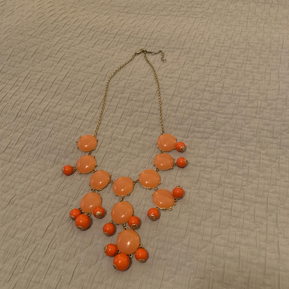 Bauble Necklace - orange and apricot